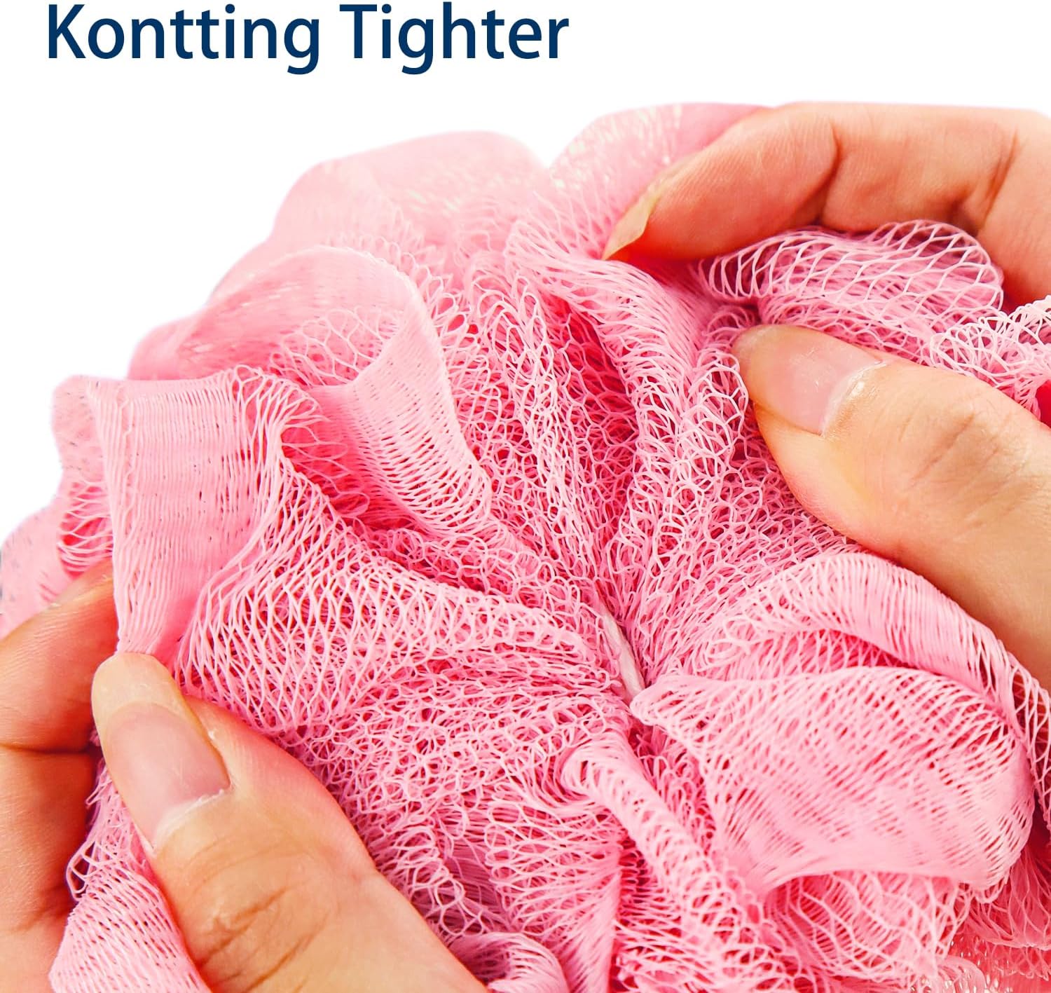 Yoget Charcoal Bath Loofah Sponge, 4 Pack Black 60G Large Shower Mesh Ball Soft Pouf Body Scrubber, Exfoliate, Cleanse, Soothe Skin, Black Loofah with White Trim