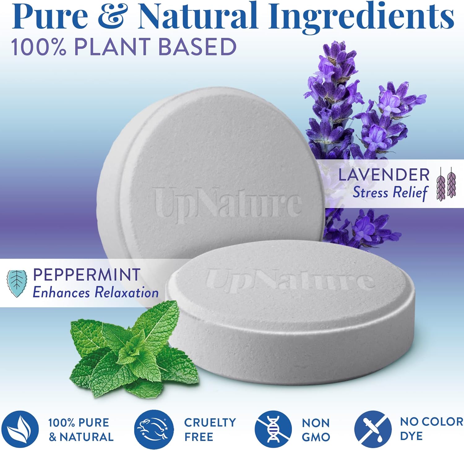 UpNature Shower Steamers Aromatherapy, Calm 12pcs - Lavender Shower Steamer Restore Relaxation, Essential Oil Lavender Shower Bath Bombs Tablets for Stress Relief, Self Care Gifts for Women & Men