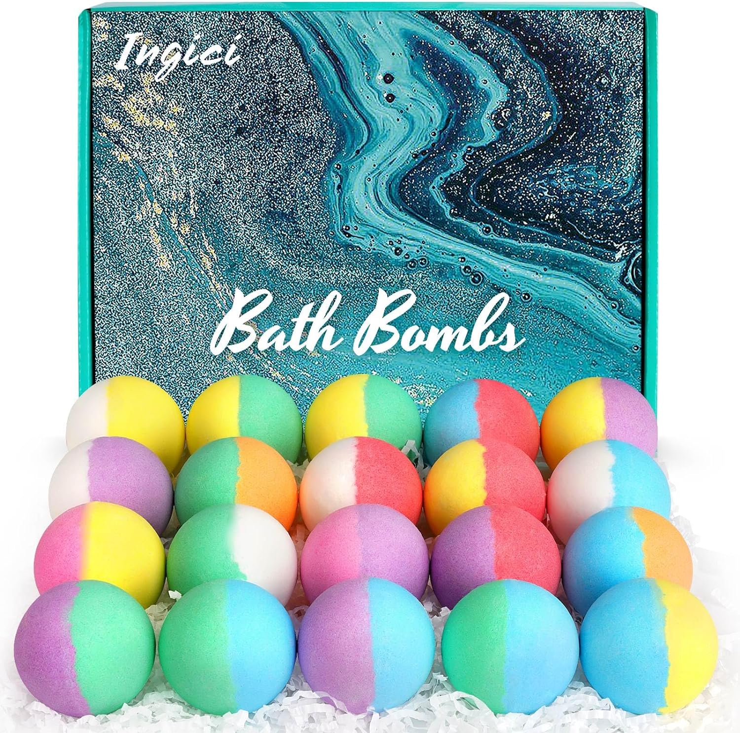 Bath Bombs Gift Set - 20Pcs Bath Bombs for Women, Birthday Gifts for Women, Valentines Day Gifts for Her, Galentines Day Gifts for Mom Her Friend Gifts for Women Bridesmaid