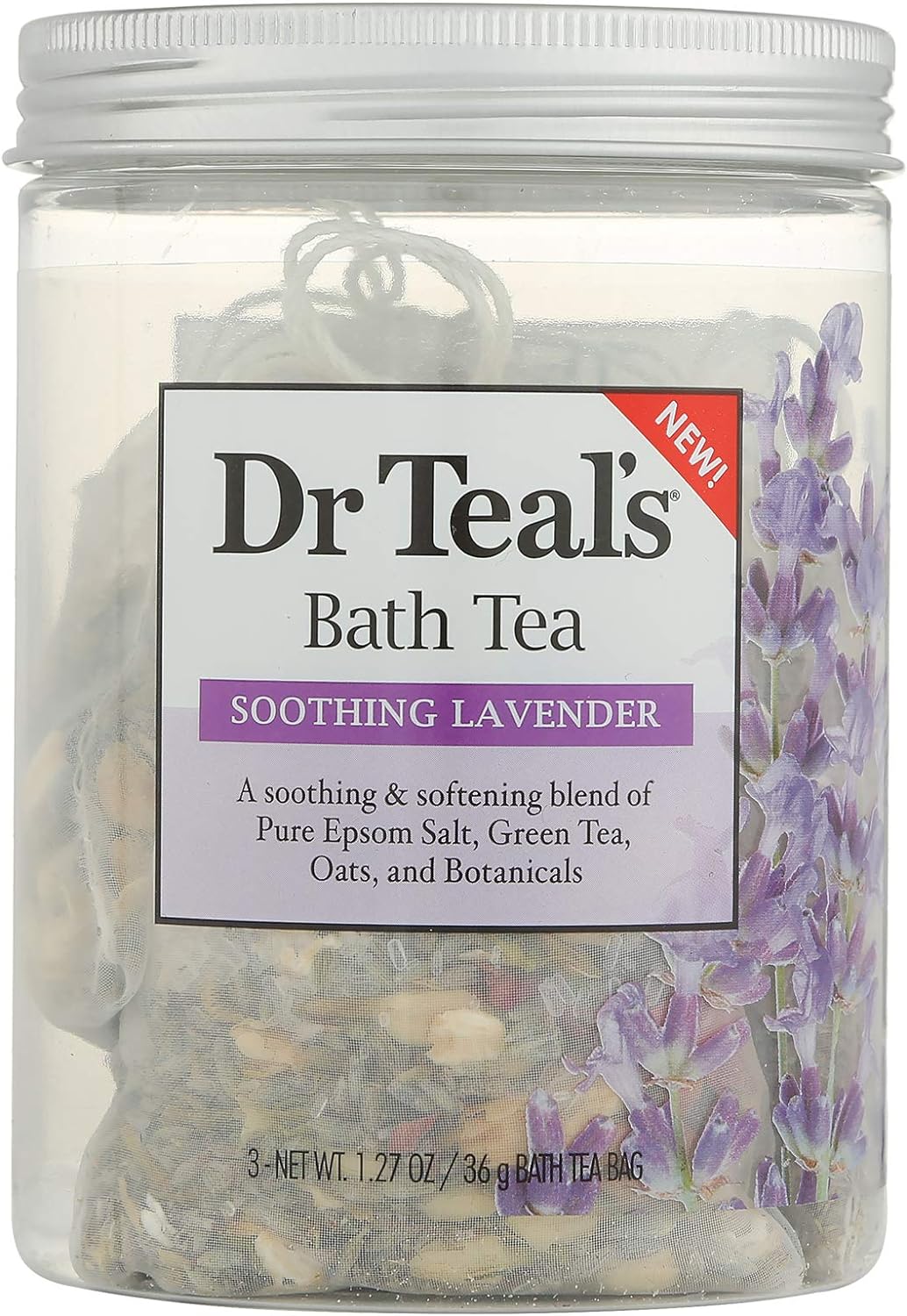 Dr. Teal's Bath Tea - Soothing Lavender Bath Soaks - 3 oz
