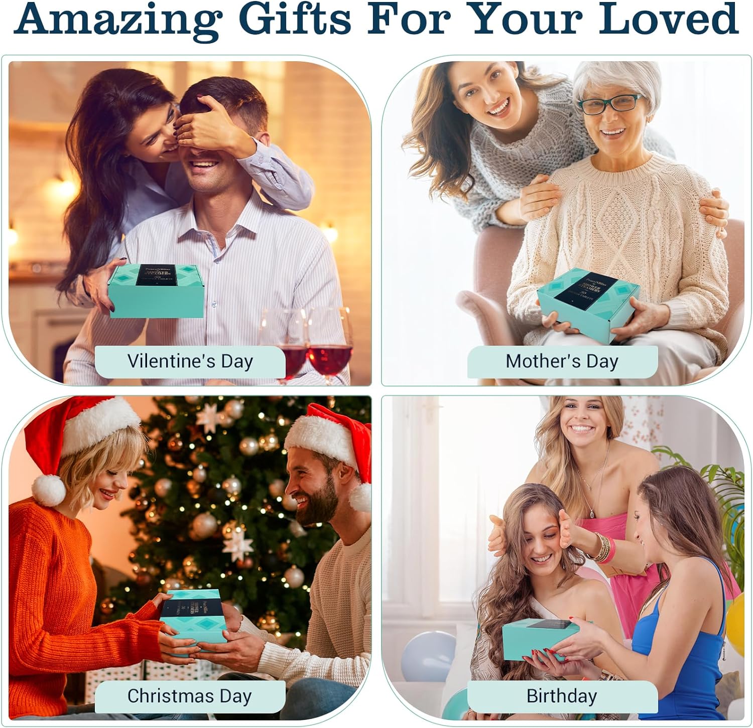 30 Pack Shower Steamers, Shower Bath Bombs with Natural Fragrance - Christmas Gifts Stocking Stuffers – Self-Care Gifts for Women and Men, Relaxation Birthday Gifts