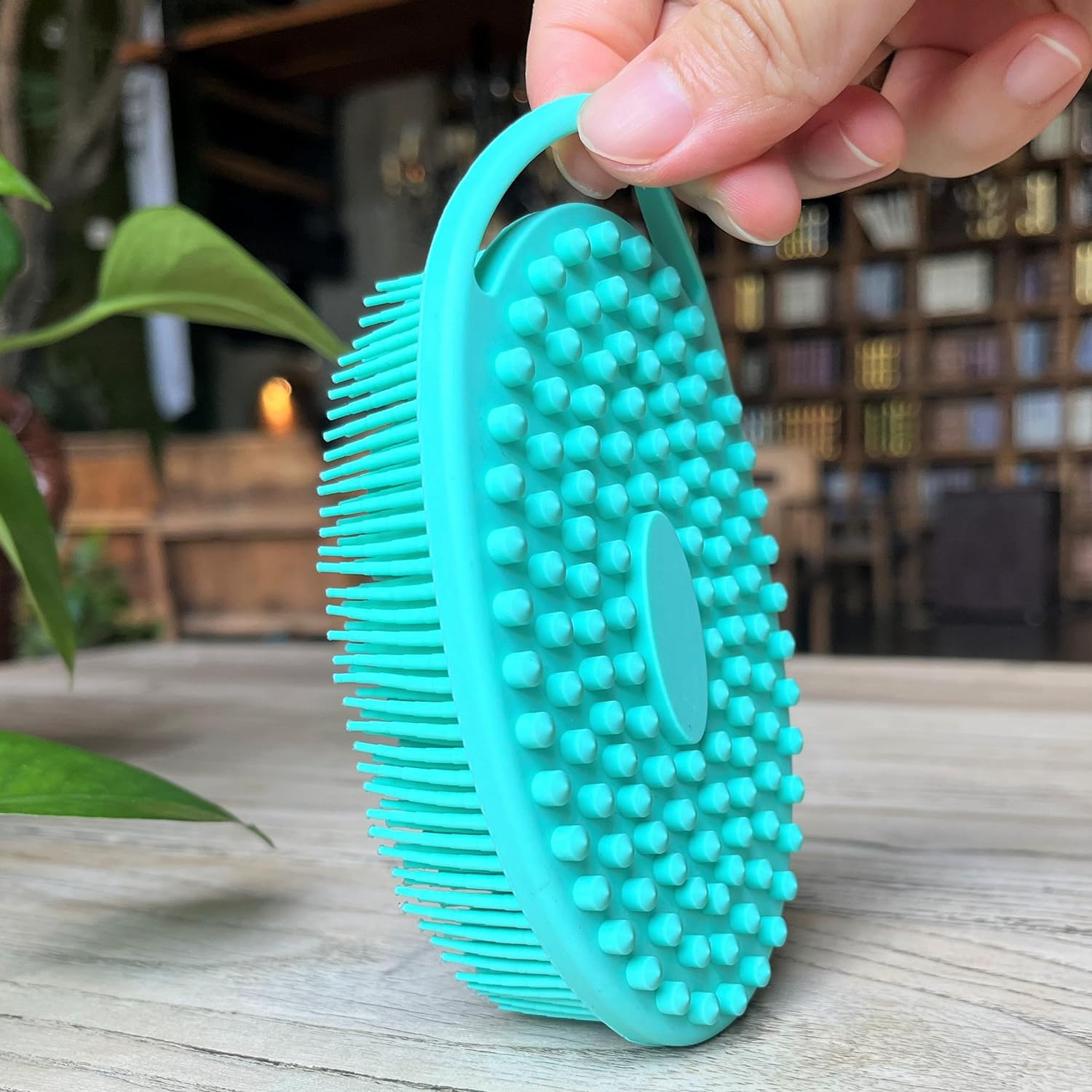 Premium Sensory Brush for Kids or Autism,Soft Silicone Body Scrubber,2 in 1 Sensory Room Occupational Therapy Sensory Brushes,Silicone Loofah,Pets Shower Brush Bath Brush Shampoo Brush(Whale-Teal)