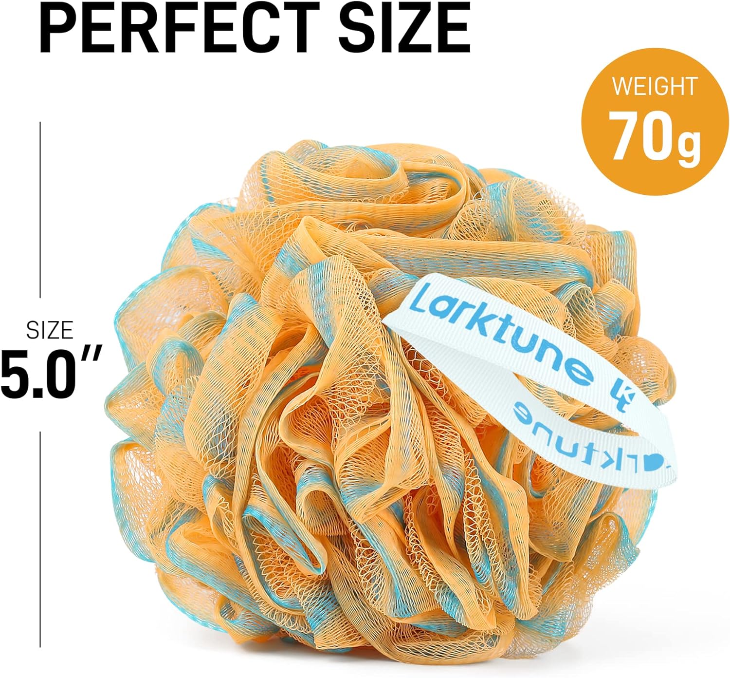Shower Loofah Bath Sponge 75g - 4 Pack Large Soft Nylon Mesh Puff for Men, Loofah Shower Exfoliating Scrubber Pouf, Full Cleanse, Beauty Bathing Accessories