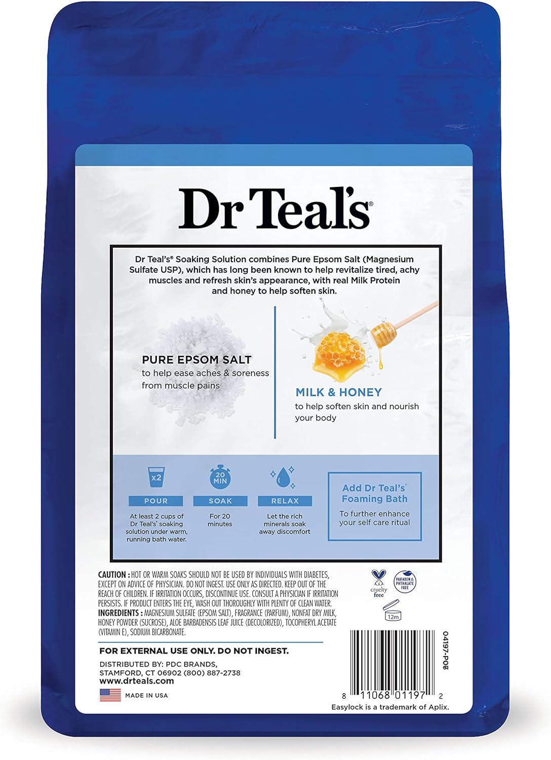 Dr Teal's Epsom Salt Soaking Solution, Soothe & Sleep, Lavender, 3lbs (Packaging May Vary)