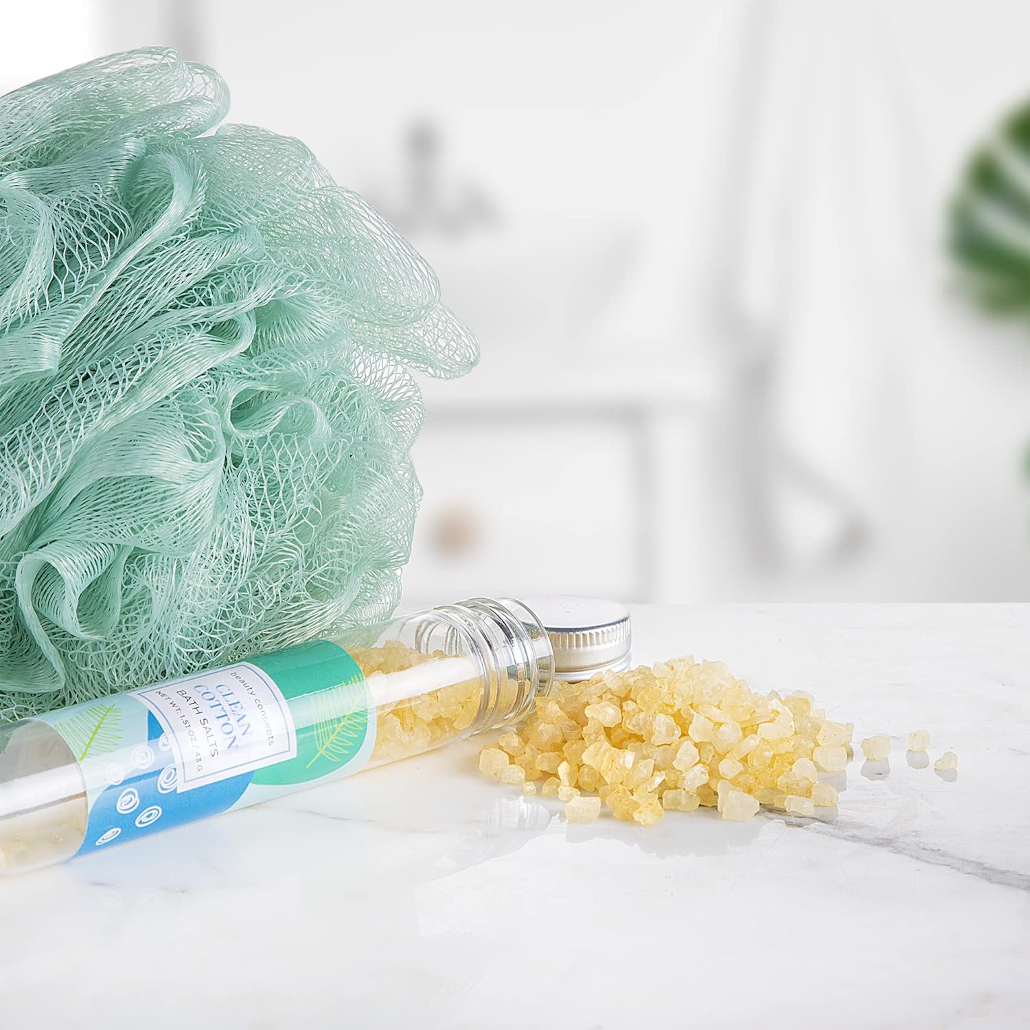 B.C. Beauty Concepts Aromatherapy Bath Salts- 5 Pack Epsom Salts for Soaking, Relaxing Bath Spa Set (Floral)