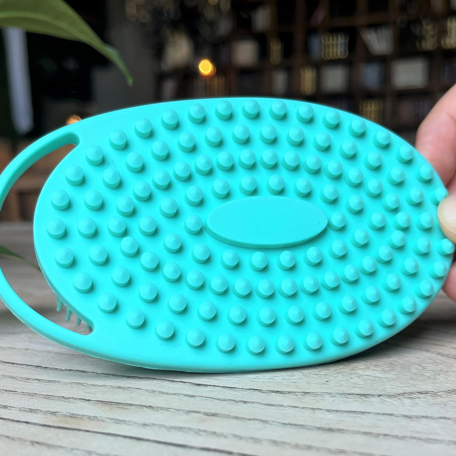 Premium Sensory Brush for Kids or Autism,Soft Silicone Body Scrubber,2 in 1 Sensory Room Occupational Therapy Sensory Brushes,Silicone Loofah,Pets Shower Brush Bath Brush Shampoo Brush(Whale-Teal)