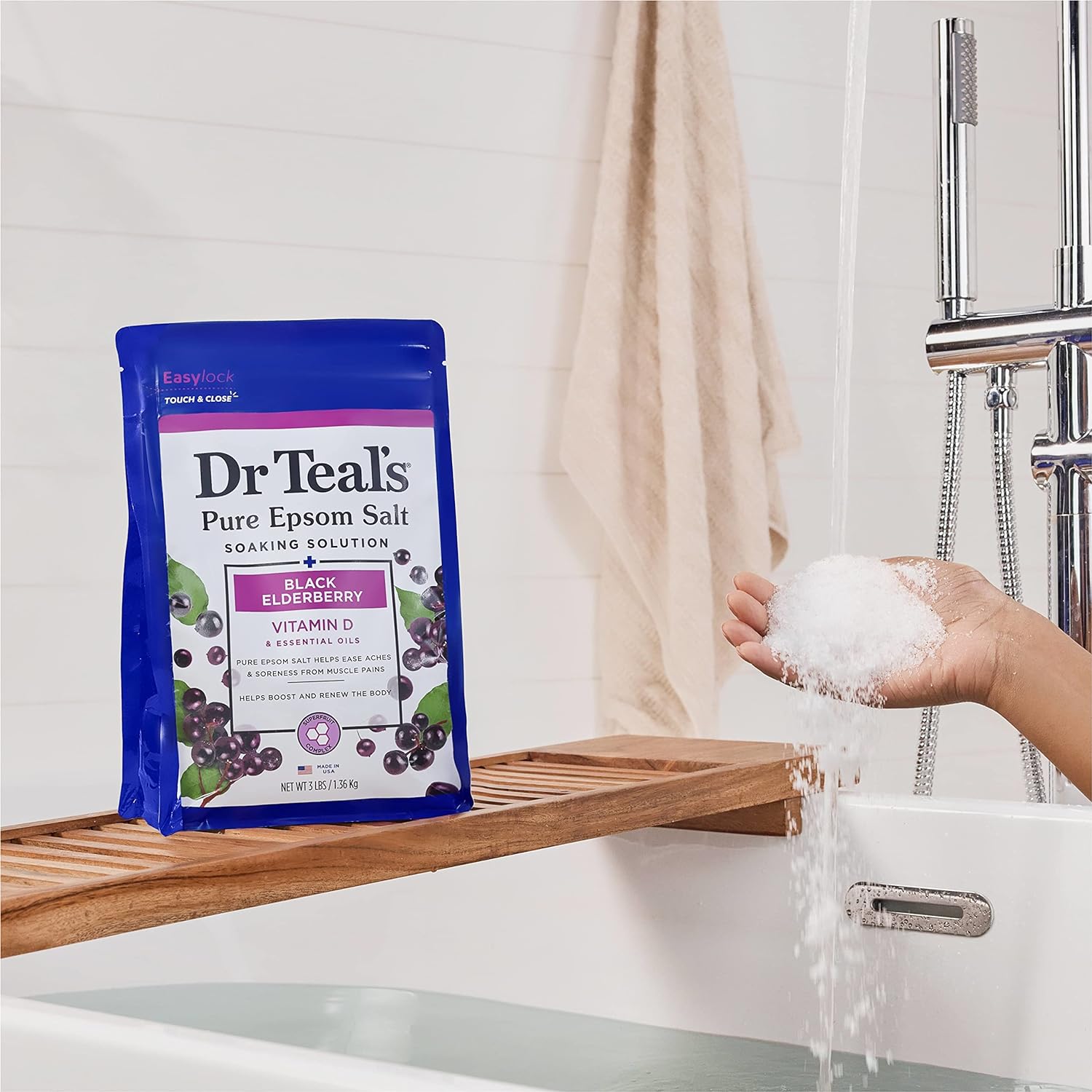 Dr Teal's Epsom Salt Soaking Solution, Soothe & Sleep, Lavender, 3lbs (Packaging May Vary)