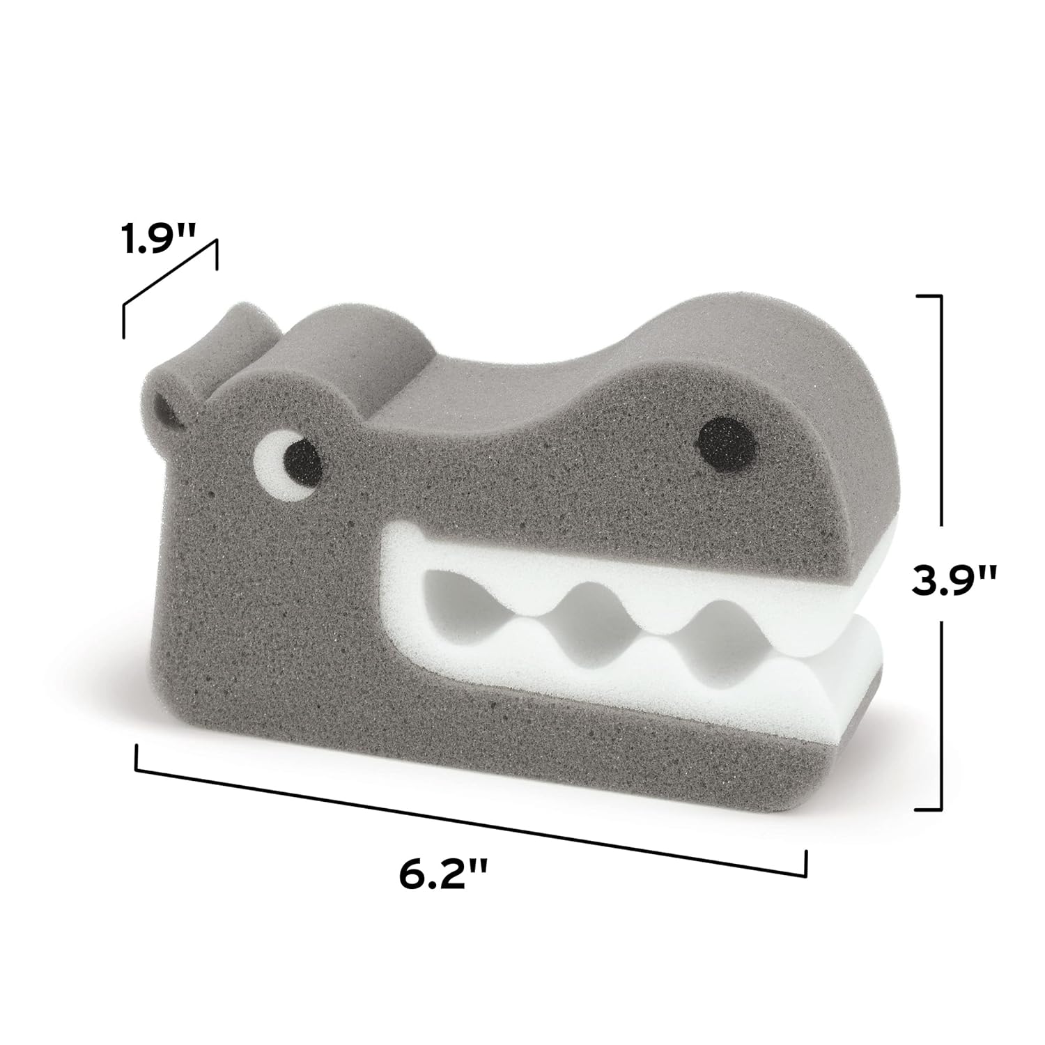 Genuine Fred Bath Biters, Children's Bath Sponge, Shark - Large & Absorbent - Gentle on Skin - Adds Fun to Bathtime or Water Table - Great Gift for Kids & Toddlers