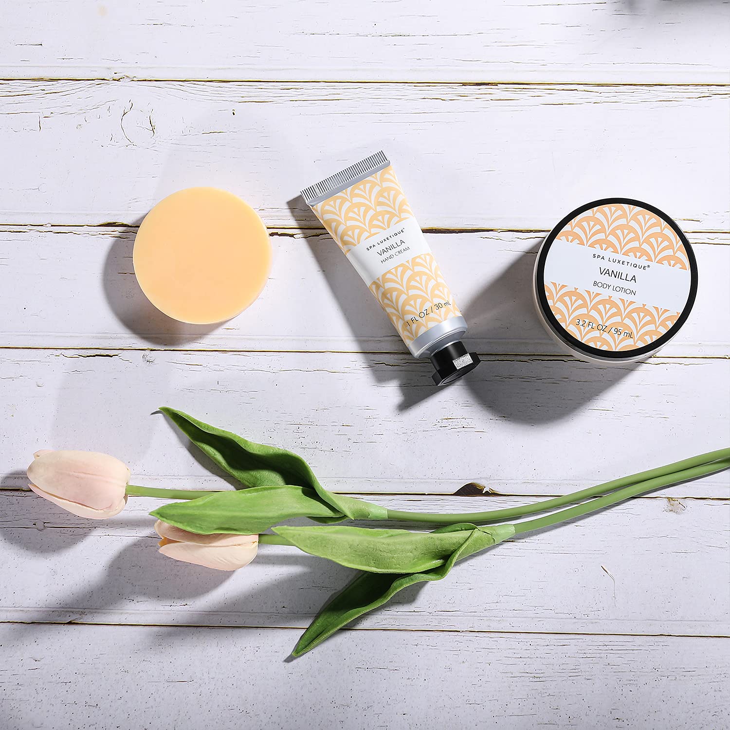 Spa Luxetique Gift Set for Women, Spa Set for Women, Rose Spa Gift Set, Spa Kit for Women Includes Body Lotion, Shower Gel, Bubble Bath, Hand Cream, Valentine's Day Gifts for Her