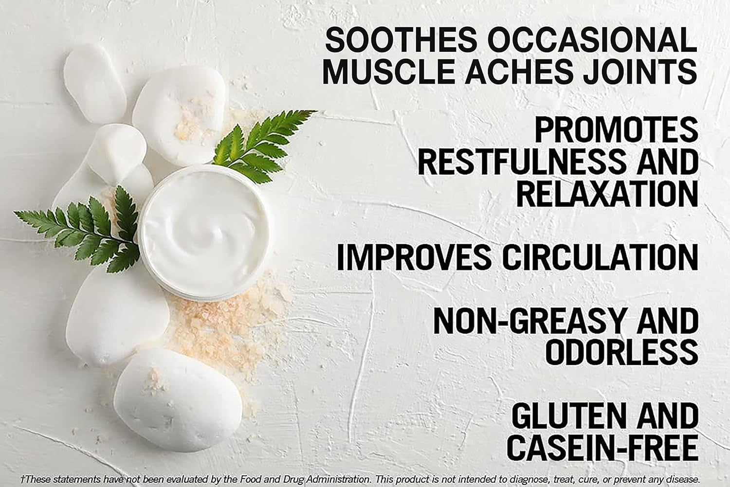 Kirkman – Epsom Salt Cream – 4oz Cream – Gluten Free – Casein Free