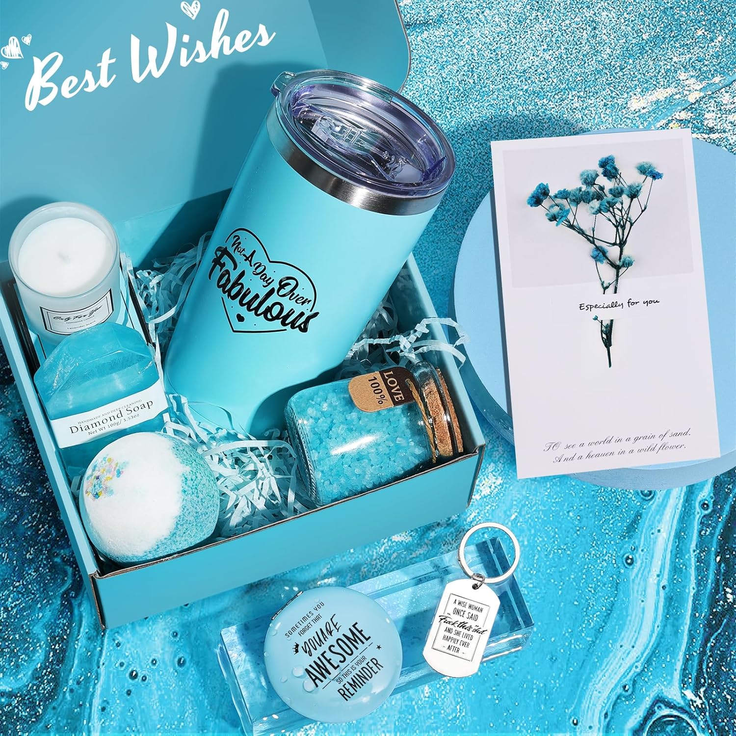 Birthday Gifts for Women - Relaxing Spa Gift Basket Set, Gifts for Women Who Have Everything, Valentines Day Gifts for Her, Galentines Day Gifts, Gifts for Mom Her Friend Grandma