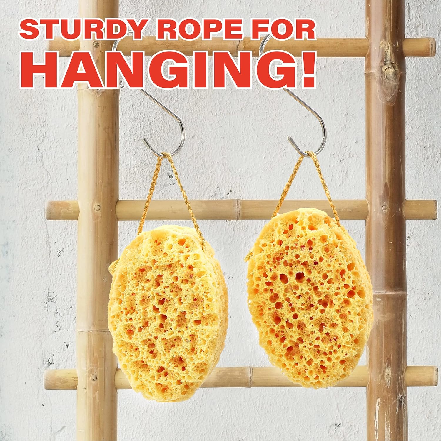 myHomeBody Premium Bath Sponge, Foam Loofah Sponge, Body Sponge for Shower - Large Size, Lots of Lather, Curvy, 3 Pack