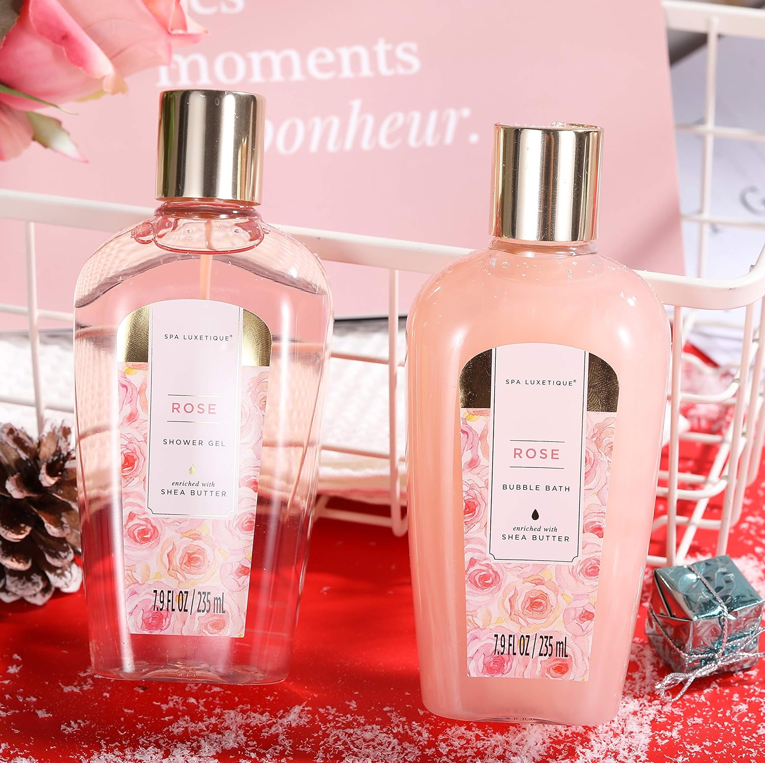 Spa Luxetique Gift Baskets for Women, Spa Gifts for Women - 10pcs Lavender Bath Gifts with Bath Bomb, Body Lotion, Bubble Bath, Relaxing Spa Baskets for Women Gift, Christmas, Birthday Gifts for Women