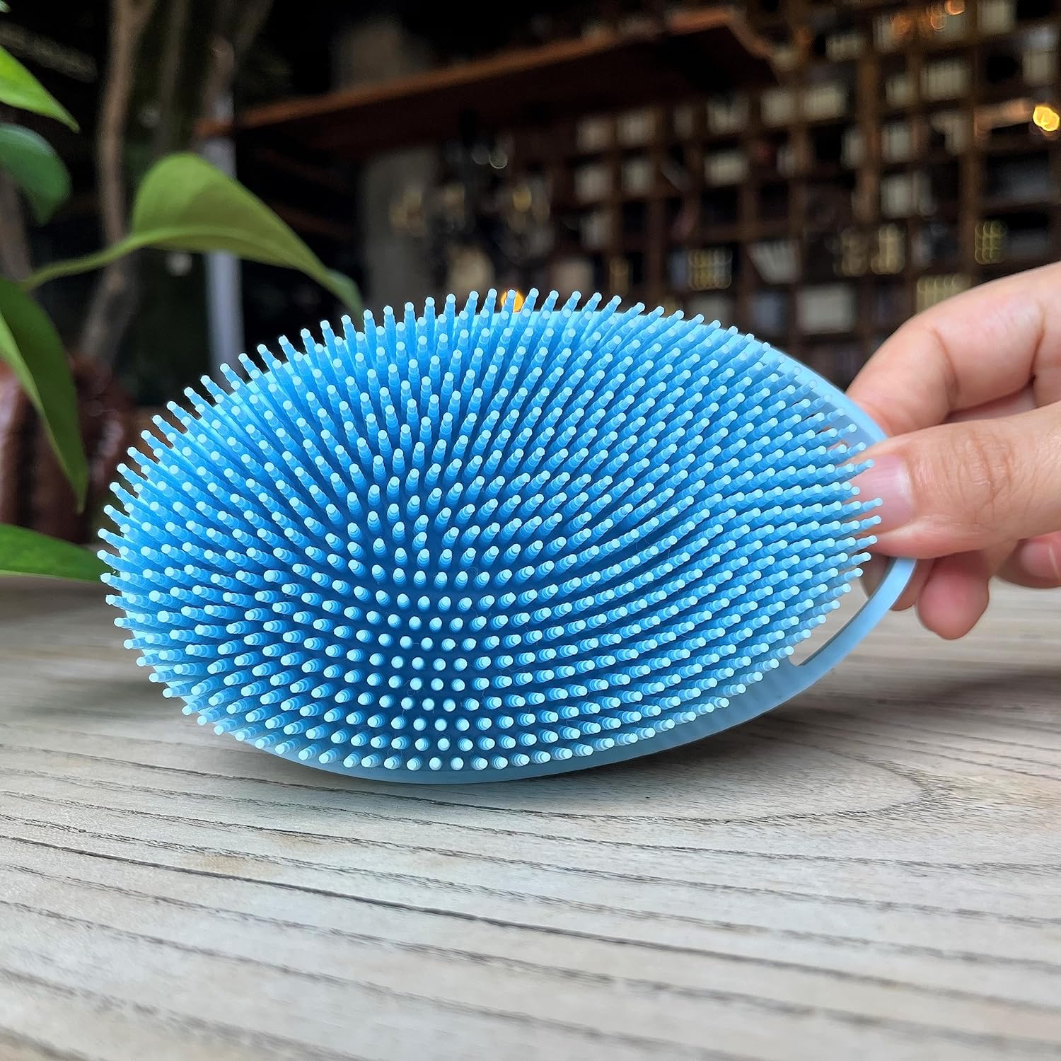 Premium Sensory Brush for Kids or Autism,Soft Silicone Body Scrubber,2 in 1 Sensory Room Occupational Therapy Sensory Brushes,Silicone Loofah,Pets Shower Brush Bath Brush Shampoo Brush(Whale-Teal)