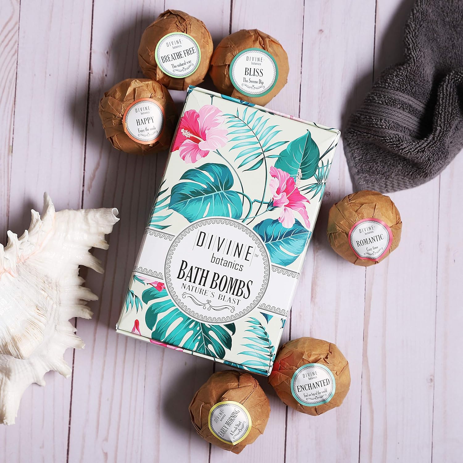 6 XL USA Made Essential Oils Bath Bombs Gift Set - Organic Coconut Oil and Shea Butter - Bath Bombs for Women - Perfect for Bubble & Spa Bath - Christmas Gifts for Women