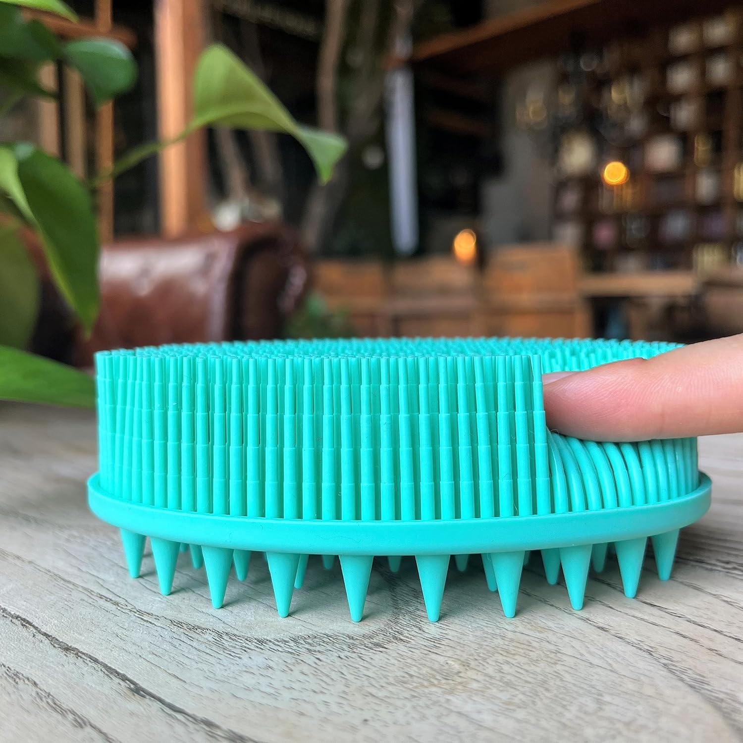 Premium Sensory Brush for Kids or Autism,Soft Silicone Body Scrubber,2 in 1 Sensory Room Occupational Therapy Sensory Brushes,Silicone Loofah,Pets Shower Brush Bath Brush Shampoo Brush(Whale-Teal)