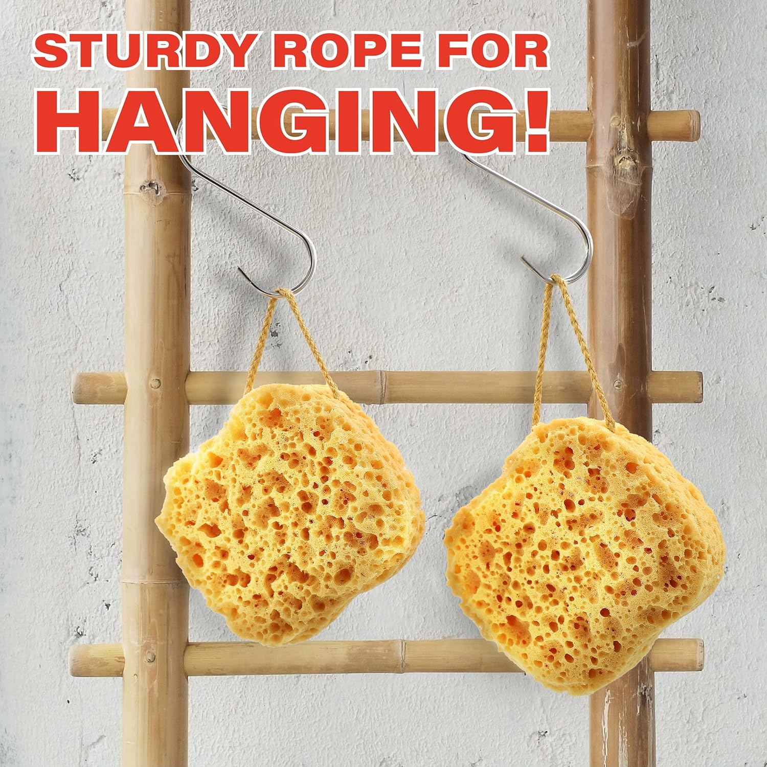 myHomeBody Premium Bath Sponge, Foam Loofah Sponge, Body Sponge for Shower - Large Size, Lots of Lather, Curvy, 3 Pack