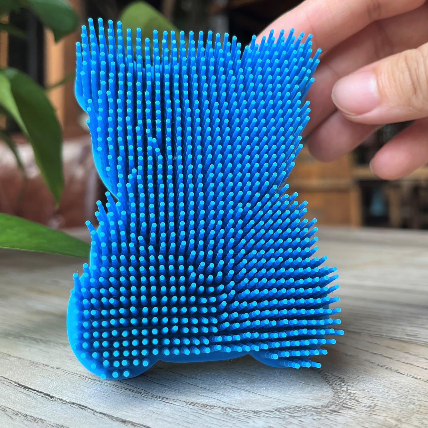 Premium Sensory Brush for Kids or Autism,Soft Silicone Body Scrubber,2 in 1 Sensory Room Occupational Therapy Sensory Brushes,Silicone Loofah,Pets Shower Brush Bath Brush Shampoo Brush(Whale-Teal)