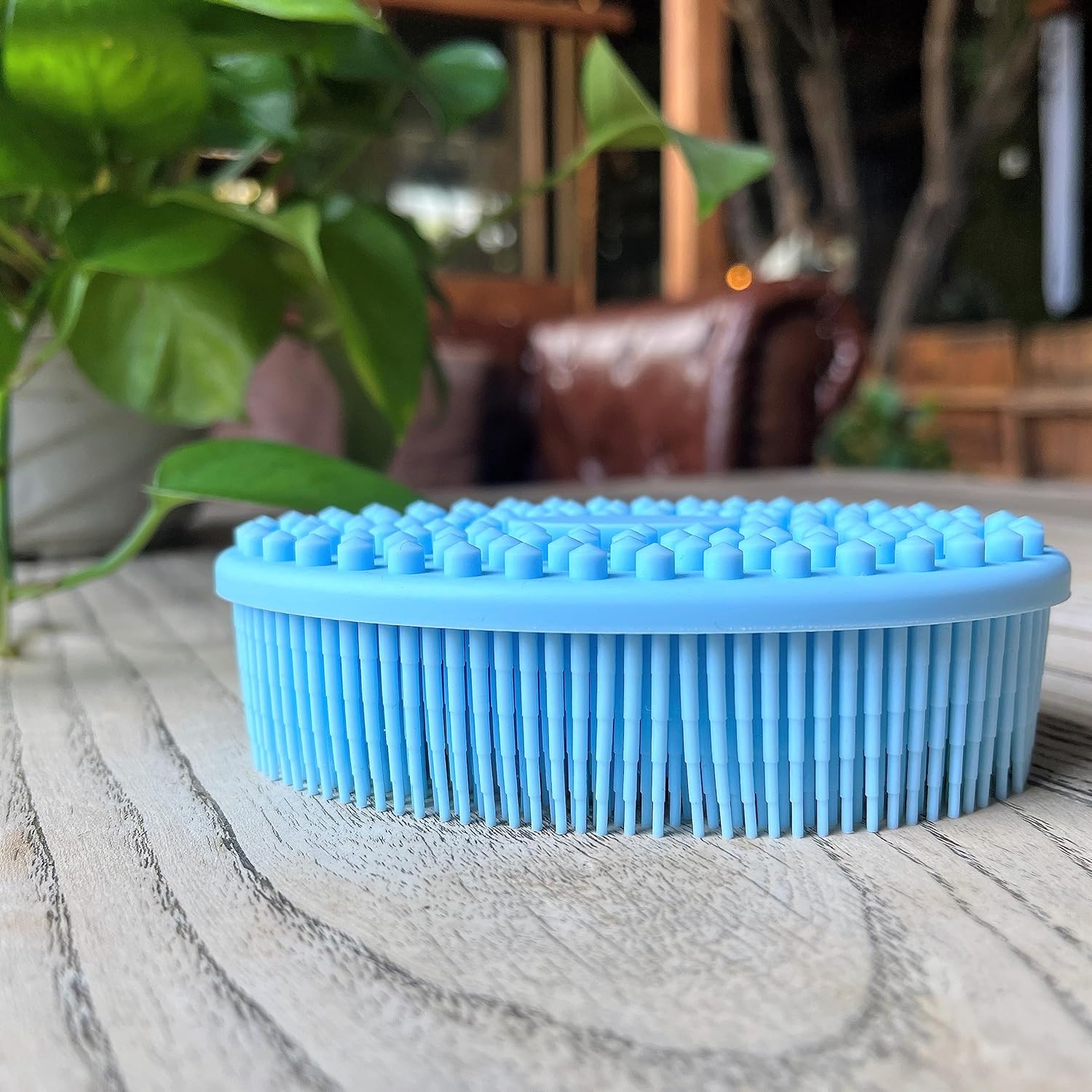 Premium Sensory Brush for Kids or Autism,Soft Silicone Body Scrubber,2 in 1 Sensory Room Occupational Therapy Sensory Brushes,Silicone Loofah,Pets Shower Brush Bath Brush Shampoo Brush(Whale-Teal)