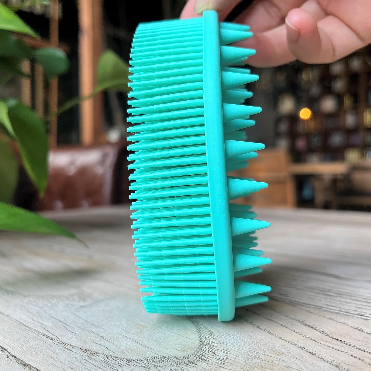 Premium Sensory Brush for Kids or Autism,Soft Silicone Body Scrubber,2 in 1 Sensory Room Occupational Therapy Sensory Brushes,Silicone Loofah,Pets Shower Brush Bath Brush Shampoo Brush(Whale-Teal)