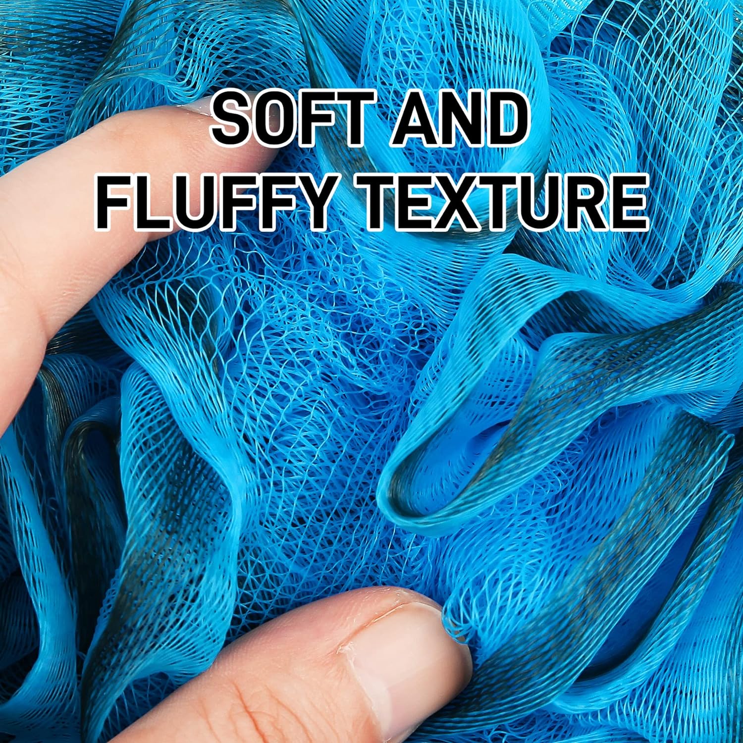 Shower Loofah Bath Sponge 75g - 4 Pack Large Soft Nylon Mesh Puff for Men, Loofah Shower Exfoliating Scrubber Pouf, Full Cleanse, Beauty Bathing Accessories