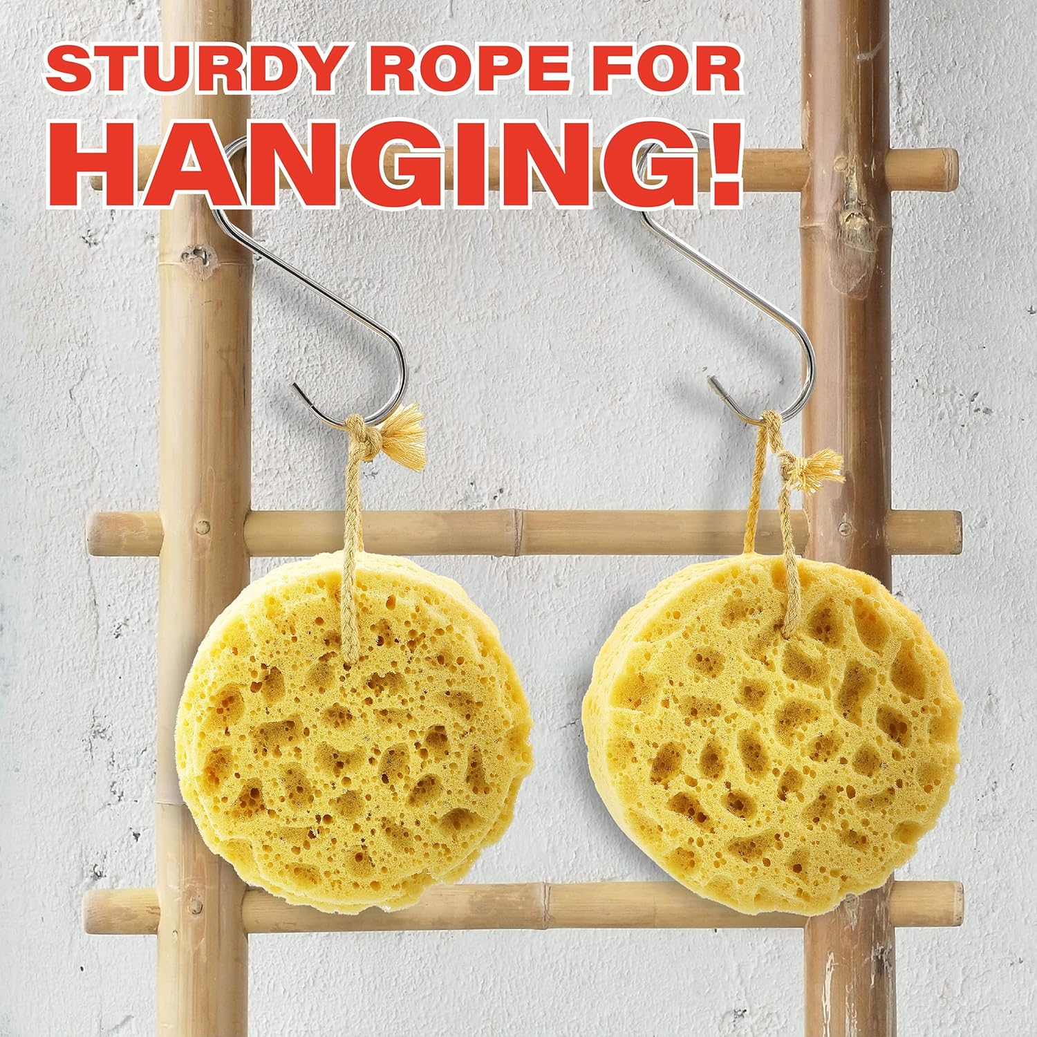 myHomeBody Premium Bath Sponge, Foam Loofah Sponge, Body Sponge for Shower - Large Size, Lots of Lather, Curvy, 3 Pack