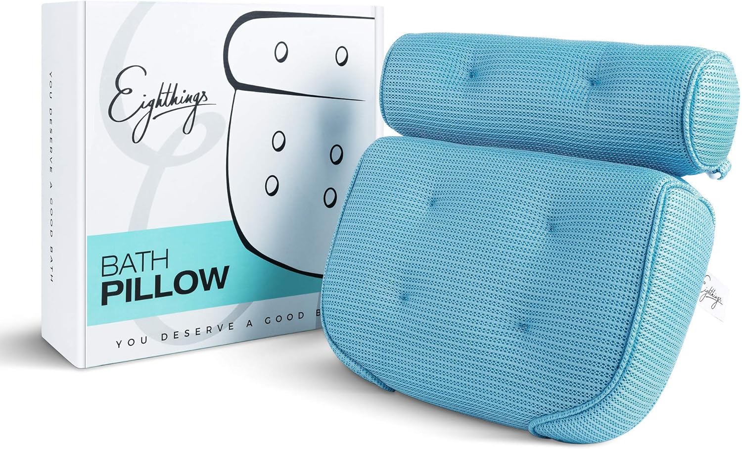 Ultimate Relaxation Bathtub Pillow - Excellent Head Support, Stay Home Must Have Bubble Bath Accessories. Luxury Almohada de bañera