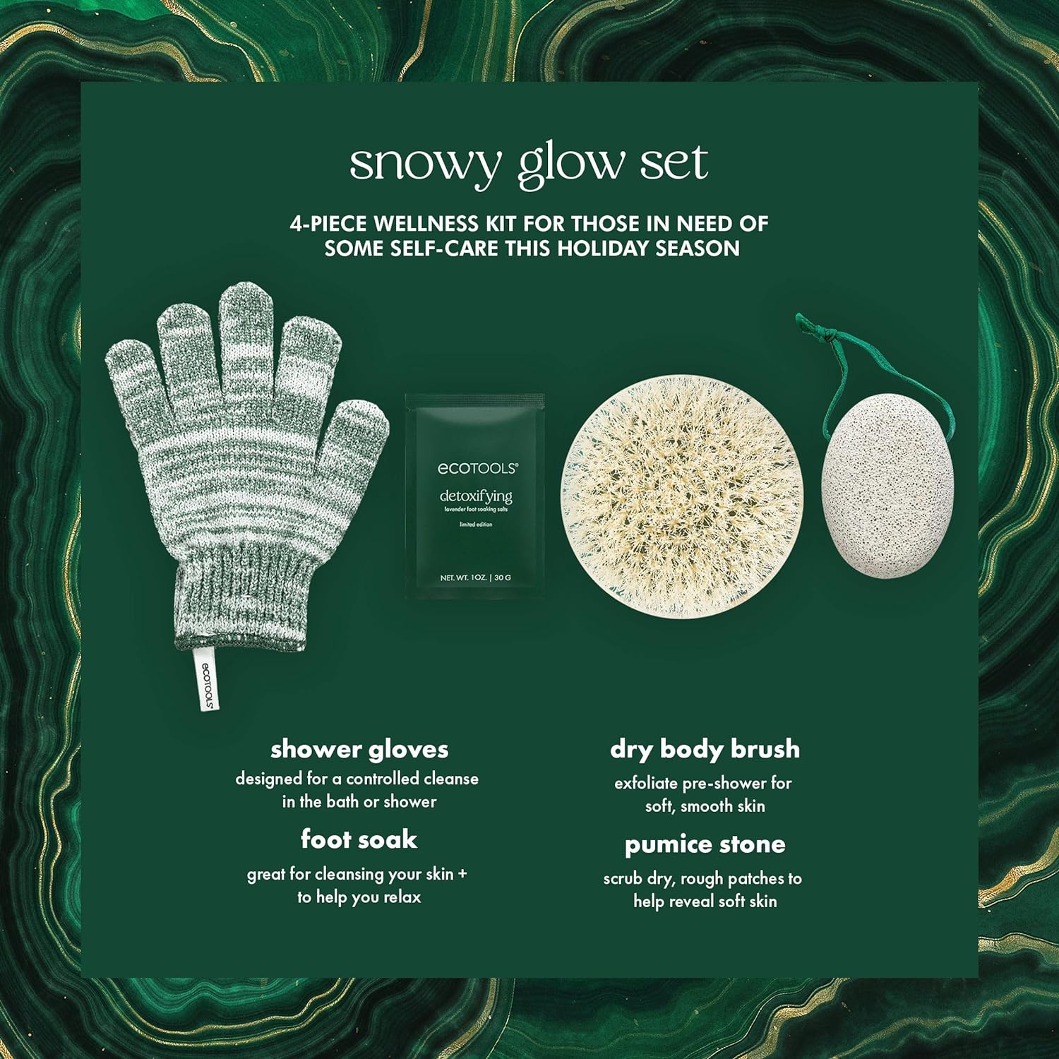 EcoTools Dry Body Brush, for Post Shower & Bath Skincare Routine, Removes Dirt & Promotes Blood Circulation, Helps Reduce Appearance of Cellulite, Eco-Friendly, Vegan & Cruelty-Free, 1 Count