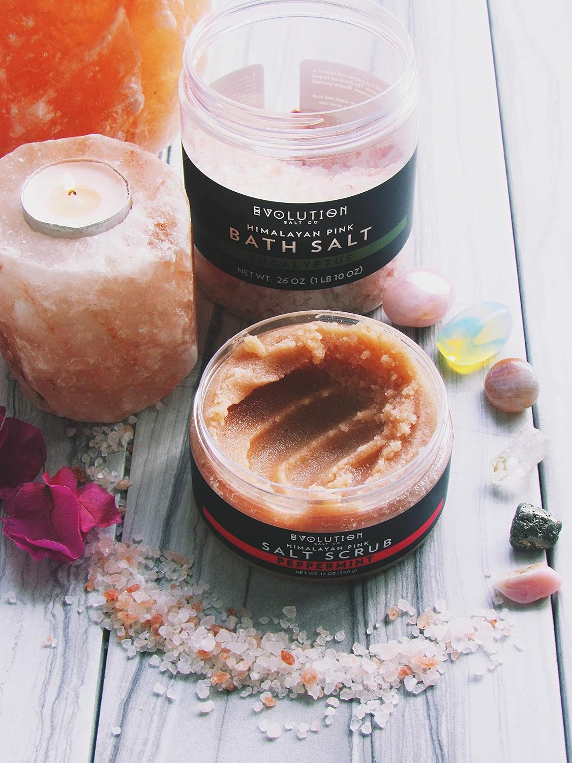 Evolution Salt Himalayan Crystal Bath Salt Lavender, 26 Oz