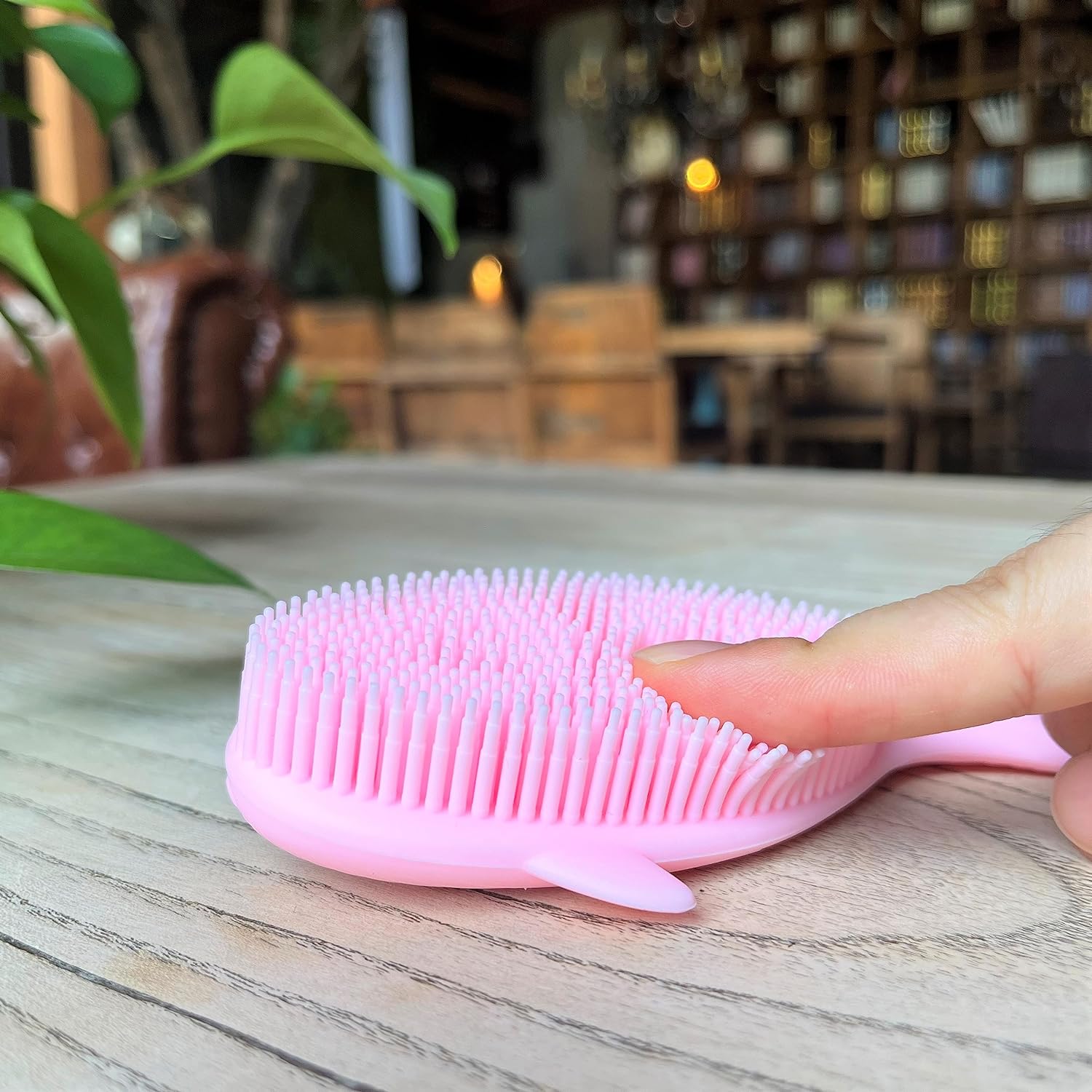 Premium Sensory Brush for Kids or Autism,Soft Silicone Body Scrubber,2 in 1 Sensory Room Occupational Therapy Sensory Brushes,Silicone Loofah,Pets Shower Brush Bath Brush Shampoo Brush(Whale-Teal)