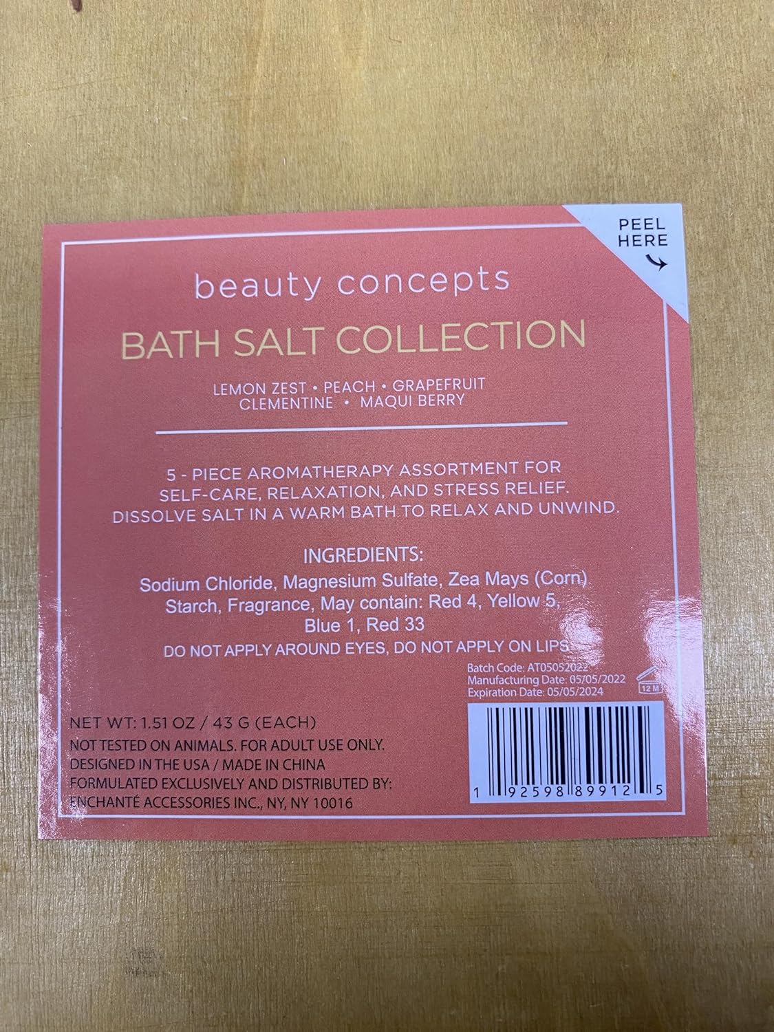 B.C. Beauty Concepts Aromatherapy Bath Salts- 5 Pack Epsom Salts for Soaking, Relaxing Bath Spa Set (Floral)