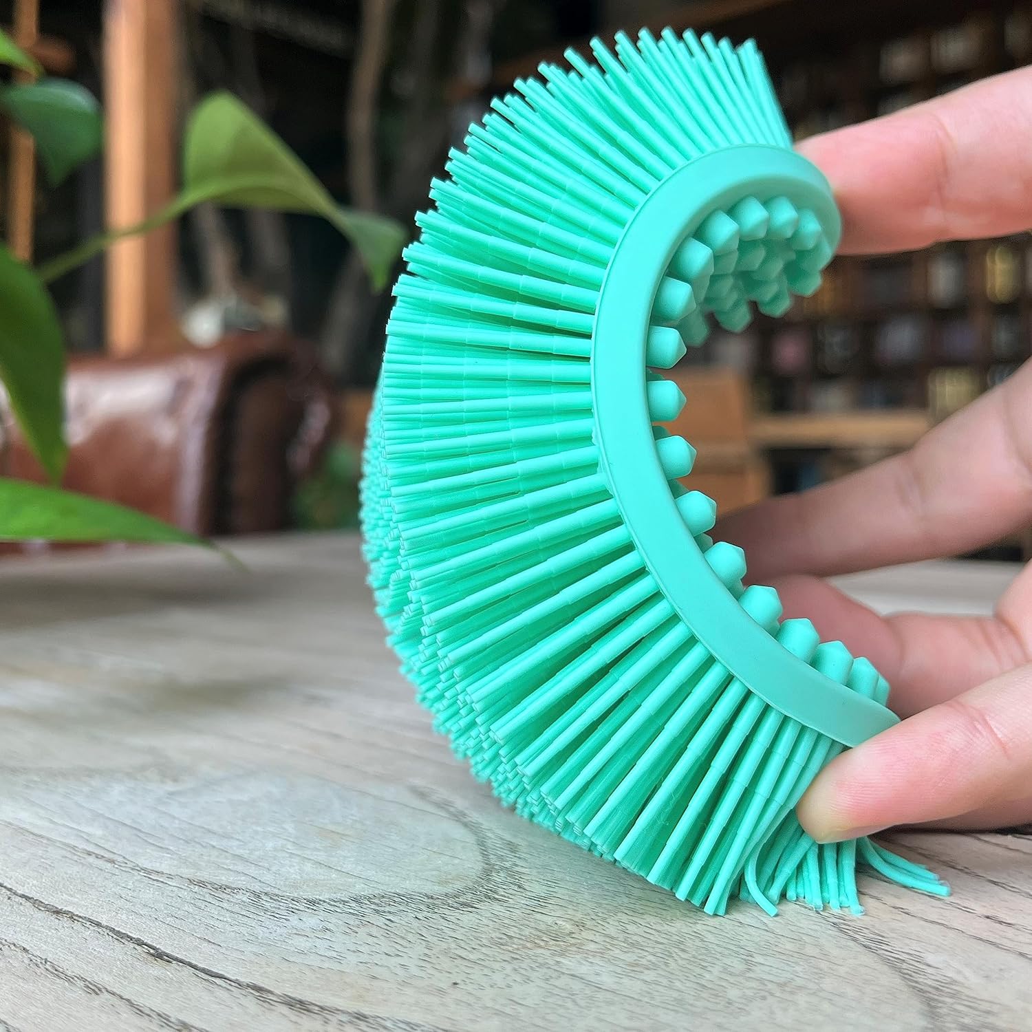 Premium Sensory Brush for Kids or Autism,Soft Silicone Body Scrubber,2 in 1 Sensory Room Occupational Therapy Sensory Brushes,Silicone Loofah,Pets Shower Brush Bath Brush Shampoo Brush(Whale-Teal)