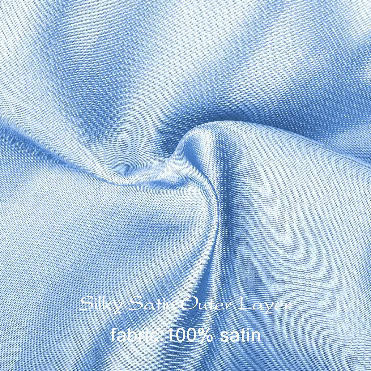 Aquior Shower Cap, 4-Pack Bathing Reusable Shower Caps for Long Hair Women, Double Layers Premium Sumptuous Silky Satin 100% Waterproof Shower Cap Extra Large