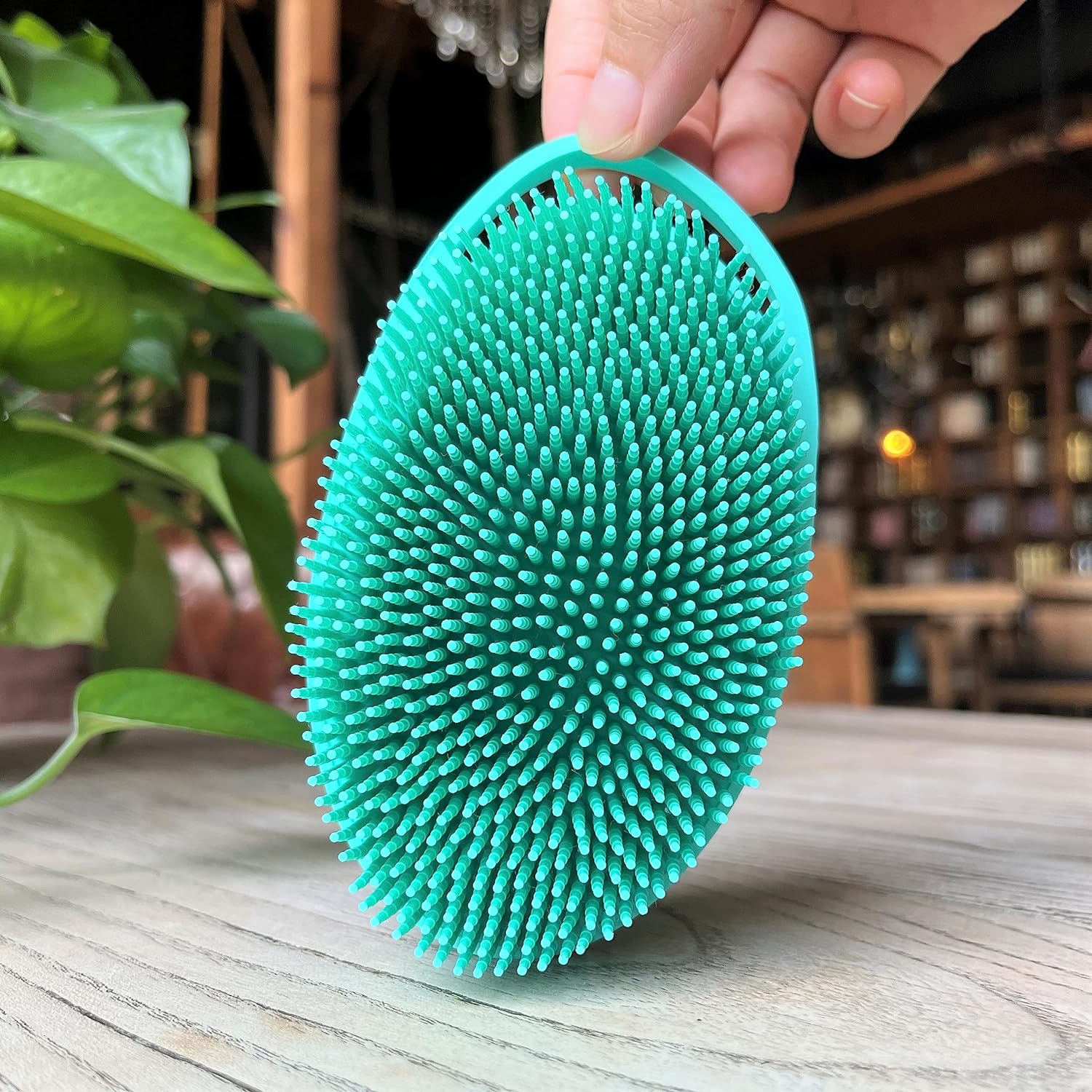 Premium Sensory Brush for Kids or Autism,Soft Silicone Body Scrubber,2 in 1 Sensory Room Occupational Therapy Sensory Brushes,Silicone Loofah,Pets Shower Brush Bath Brush Shampoo Brush(Whale-Teal)