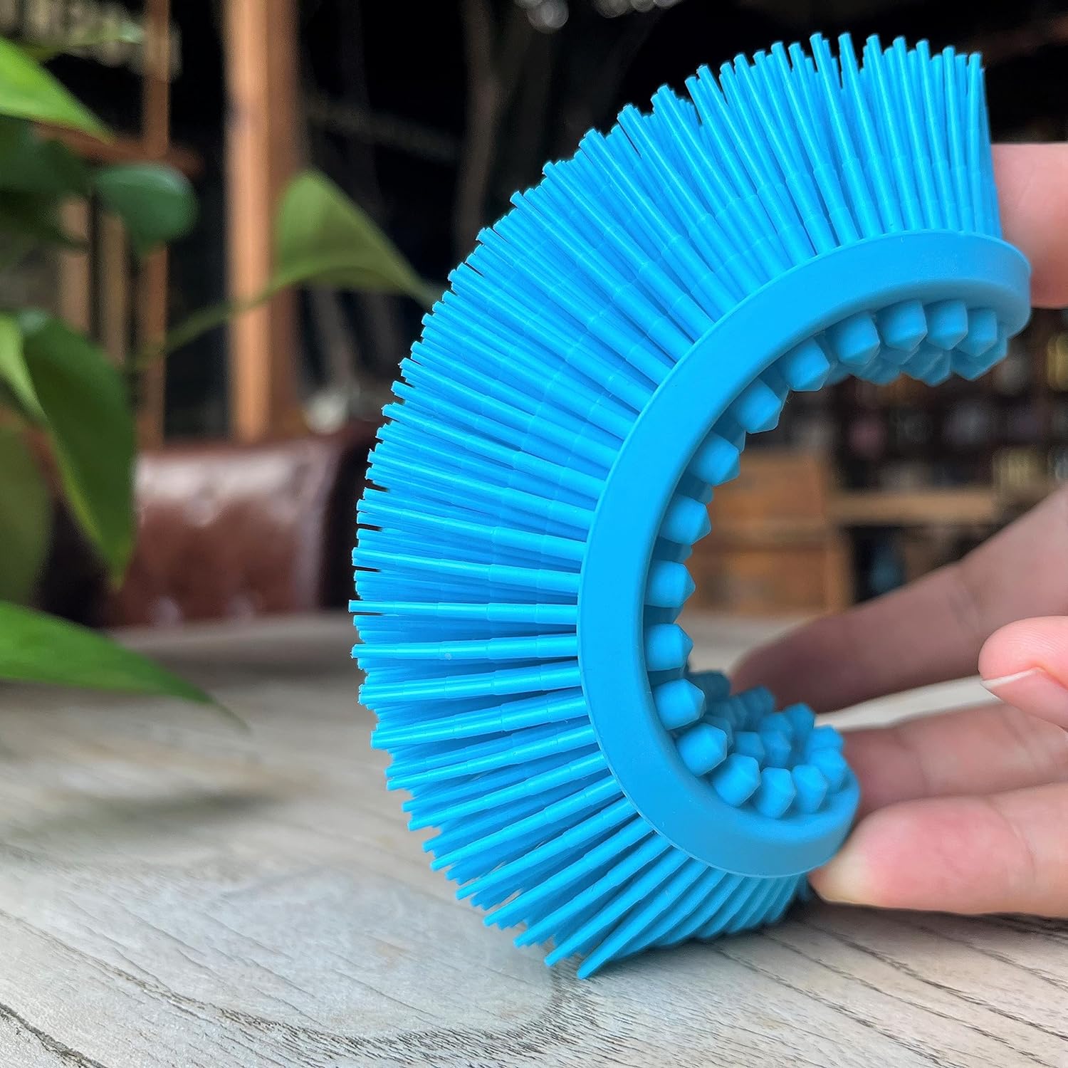 Premium Sensory Brush for Kids or Autism,Soft Silicone Body Scrubber,2 in 1 Sensory Room Occupational Therapy Sensory Brushes,Silicone Loofah,Pets Shower Brush Bath Brush Shampoo Brush(Whale-Teal)