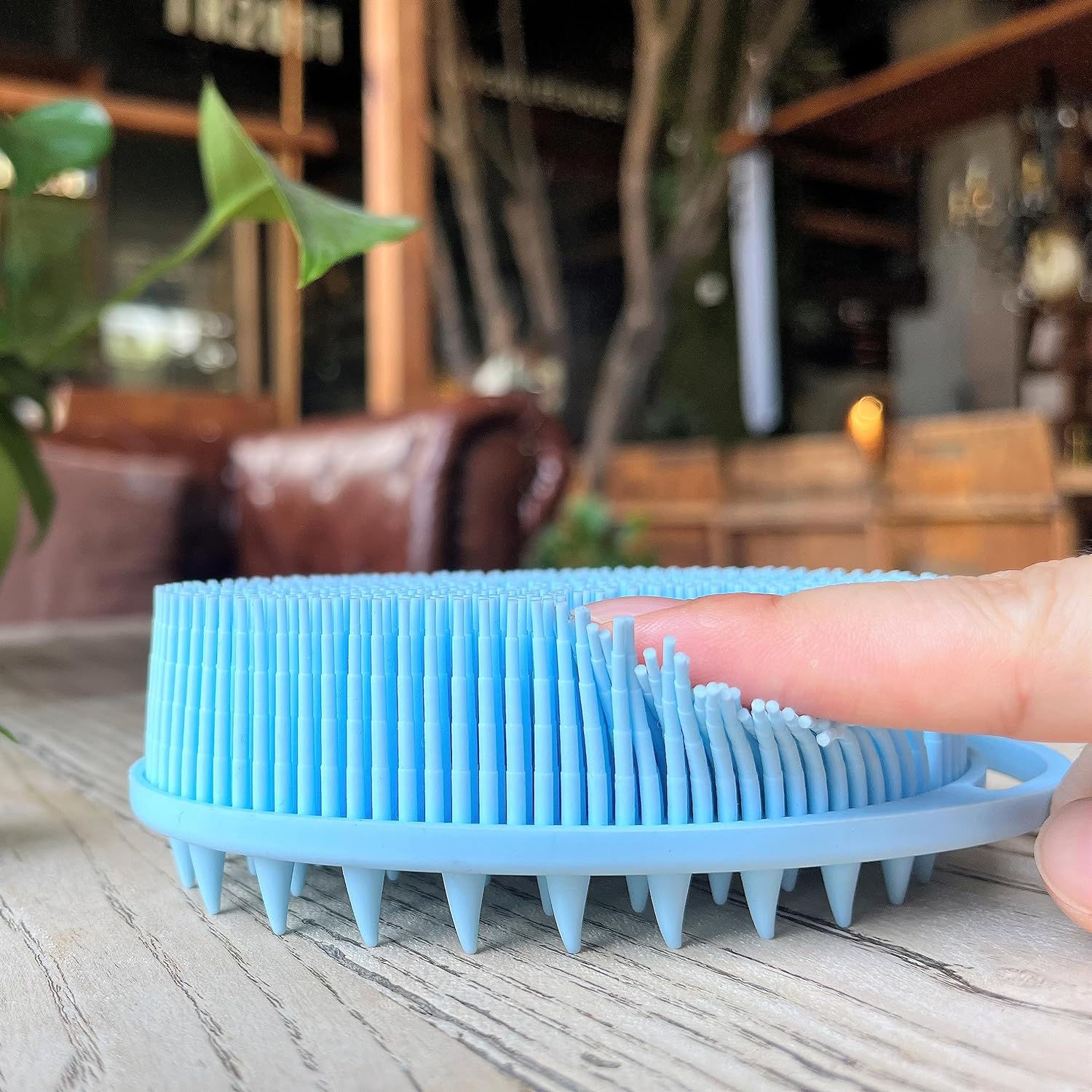 Premium Sensory Brush for Kids or Autism,Soft Silicone Body Scrubber,2 in 1 Sensory Room Occupational Therapy Sensory Brushes,Silicone Loofah,Pets Shower Brush Bath Brush Shampoo Brush(Whale-Teal)