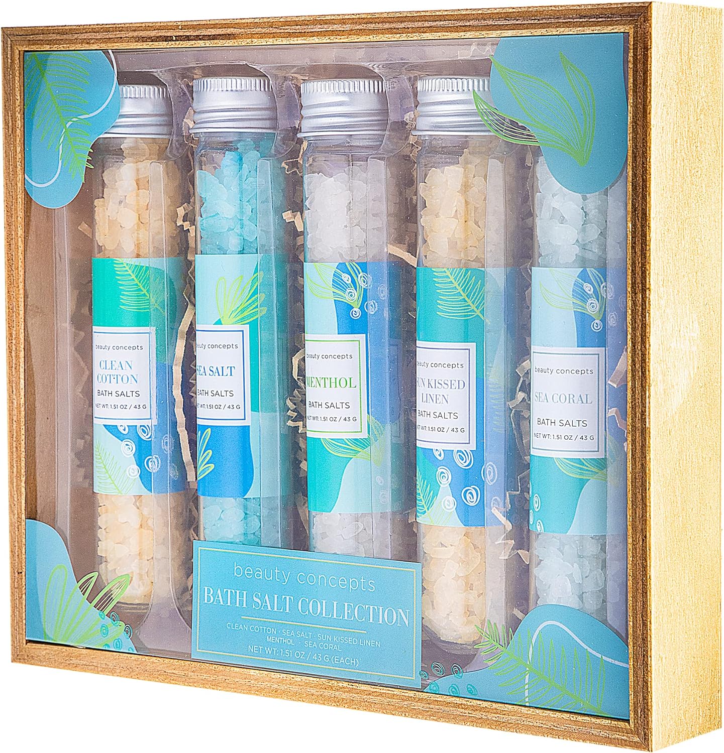 B.C. Beauty Concepts Aromatherapy Bath Salts- 5 Pack Epsom Salts for Soaking, Relaxing Bath Spa Set (Floral)