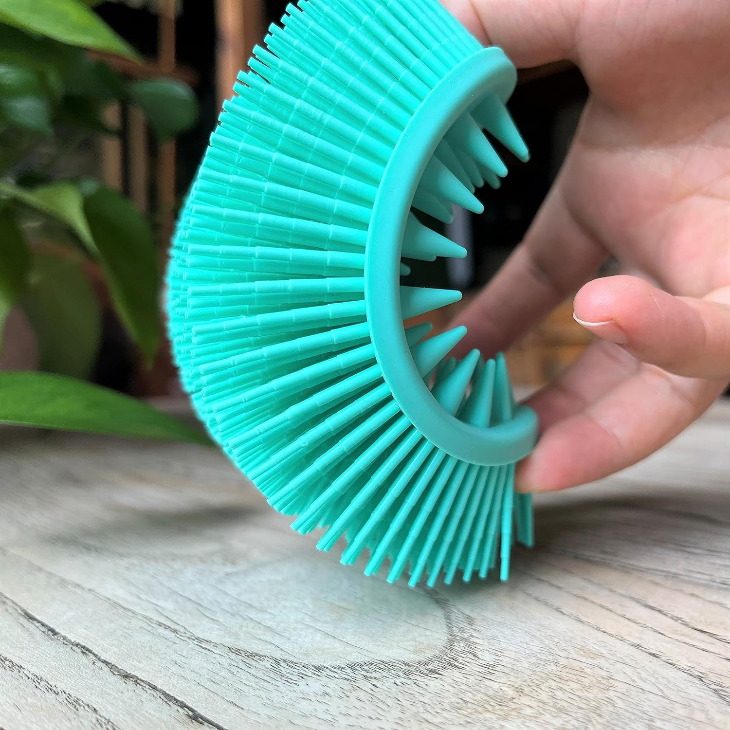 Premium Sensory Brush for Kids or Autism,Soft Silicone Body Scrubber,2 in 1 Sensory Room Occupational Therapy Sensory Brushes,Silicone Loofah,Pets Shower Brush Bath Brush Shampoo Brush(Whale-Teal)