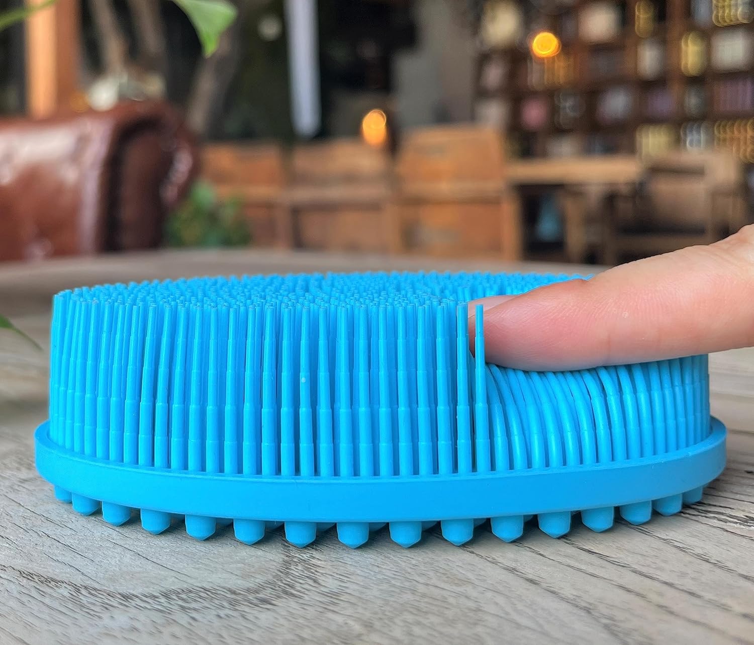 Premium Sensory Brush for Kids or Autism,Soft Silicone Body Scrubber,2 in 1 Sensory Room Occupational Therapy Sensory Brushes,Silicone Loofah,Pets Shower Brush Bath Brush Shampoo Brush(Whale-Teal)