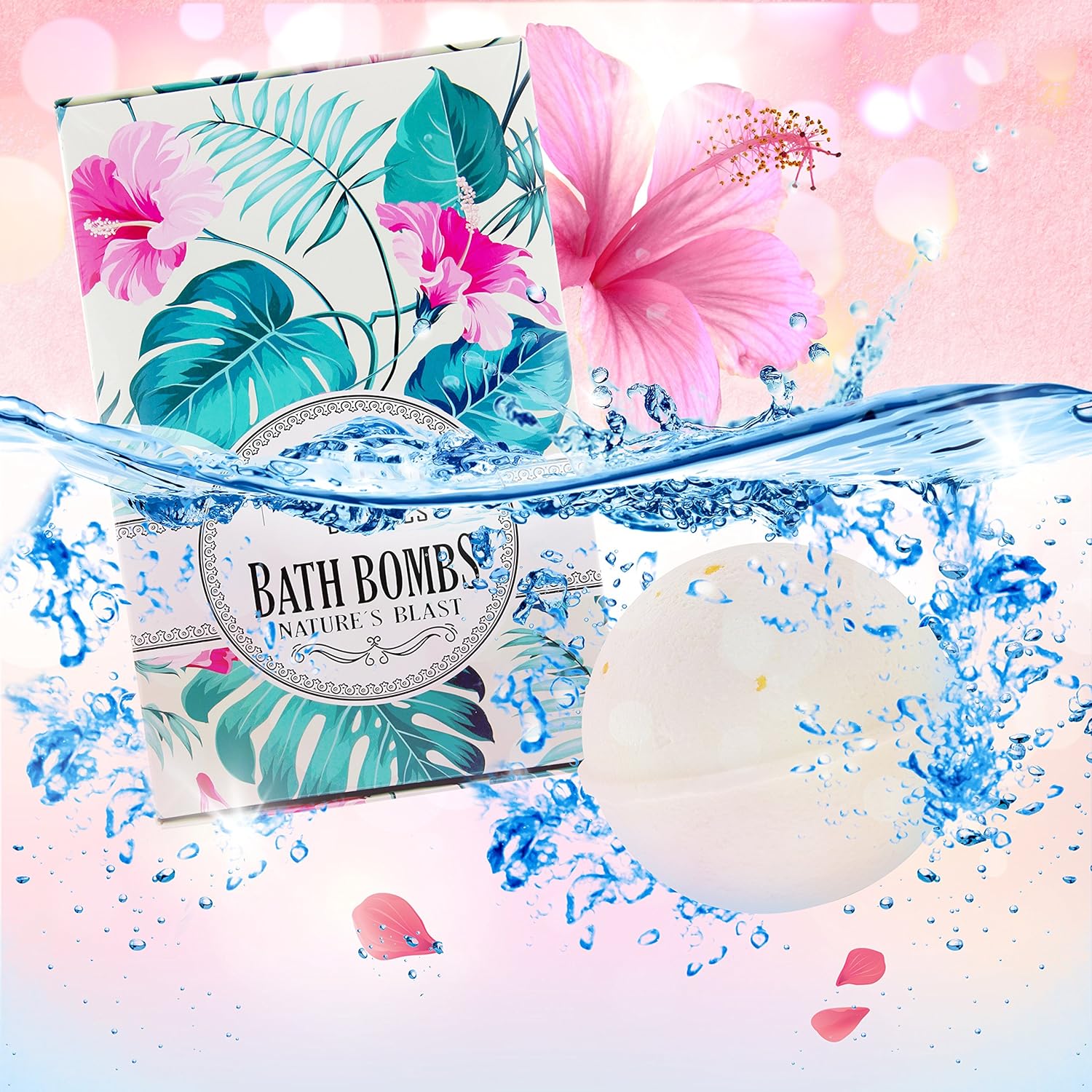 6 XL USA Made Essential Oils Bath Bombs Gift Set - Organic Coconut Oil and Shea Butter - Bath Bombs for Women - Perfect for Bubble & Spa Bath - Christmas Gifts for Women